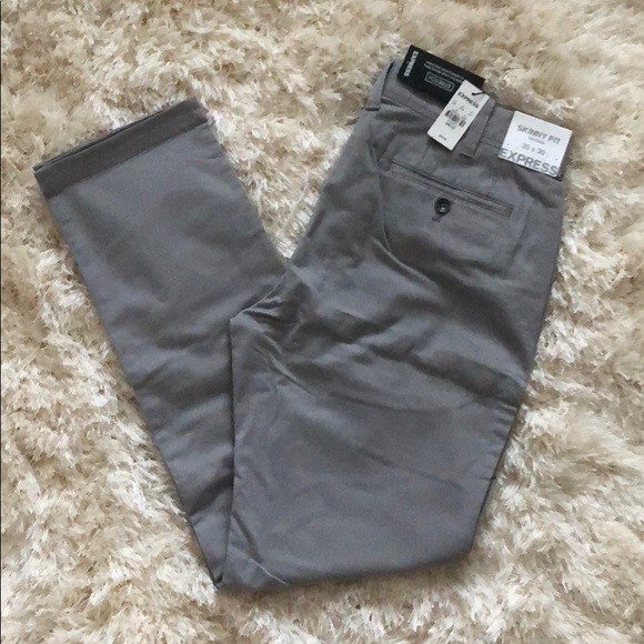 Express Other - Express Hayden Skinny Chino Gray Pants (NEW)